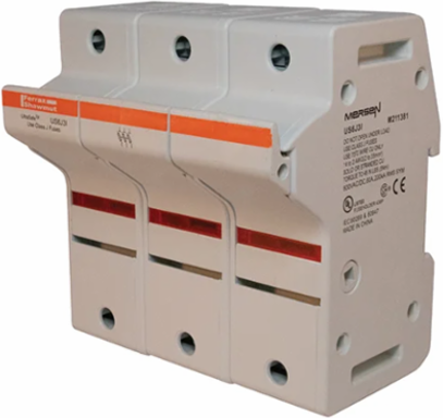 UltraSafe™ 3-Pole Fuse Holder 600V 60A Class J with DIN Rail Mount