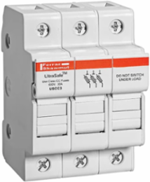 UltraSafe™ 600V 30A 3-Pole Class CC Fuse Holder, IP20 Finger-Safe