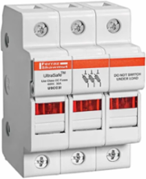 UltraSafe Modular Fuse Holder, 3-pole, 600V, 30A, IP20 Finger-Safe