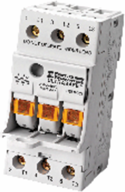 UltraSafe Midget Fuse Module, 3 Poles, 0-30 A, DIN-Rail Mount, IP20 Protection
