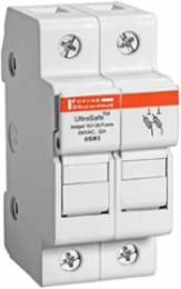 UltraSafe Fuse Holder 800V 30A Midget 2-pole DIN Rail Mounting