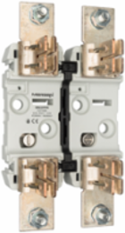 NH Plastic Fuse Base, 2-Pole, 400 Amp, Rated Voltage 690 V, DIN Rail Mounting