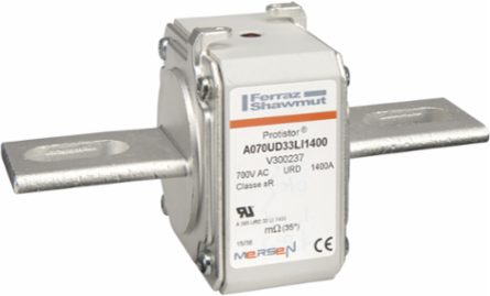 Square Body High-Speed Fuse Protistor® Size 33 aR 690VAC IEC 700VAC UL 1400A With Striker Slotted Blades long