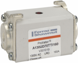Square Body High-Speed Fuse Protistor® Size 70 aR 1250VAC IEC 1300VAC UL 160A With Striker Flush ends UNC threads