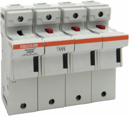 UltraSafe™ Modular Fuse Holder, 3-Pole, 22x58, IP20, DIN Rail Mounting