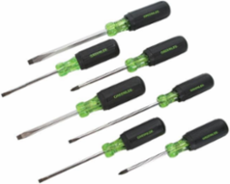 Screwdriver Set 7-Piece, Soft Cushioned Grip, Chrome-Plated Finish, ASME/ANSI Certified