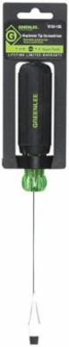 Heavy Duty Flat Blade Screwdriver 5/16 Inch Tip, 6 Inch Shank Length, Soft Grip