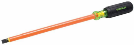 Insulated Screwdriver, Cabinet Tip, 3/8 Inch x 10 Inch, 1000V Rating