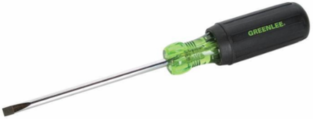 Heavy Duty Flat Blade Screwdriver, 3/16 Inch Tip, 4 Inch Shank Length