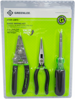 Basic Wiring Kit, 3-Piece with Stainless Steel Wire Stripper & 6-in-1 Multi-Tool