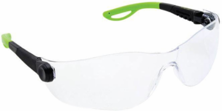 Frameless Clear Safety Glasses, ANSI Compliant, Clear Lens
