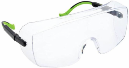 Over-Wrap Clear Safety Glasses - ANSI Compliant, Fits Over Prescription Glasses