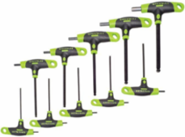 T-Handle Wrench Set, 10-Piece, Chrome-Vanadium, Grit 30° Misalignment