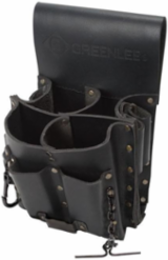 Heavy-Duty 8-Pocket Leather Tool Pouch, 10-1/2 Inch Length, 6 Inch Width, Top Grain Leather