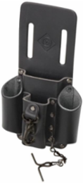 Heavy-Duty Leather Tool Pouch, 4 Pockets, 9 Inch x 2-3/4 Inch x 5 Inch