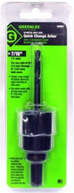 7/16 Inch Quick-Change Arbor, Hex Shank, 0.500 LB Weight