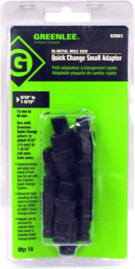 Small Adapter Set for 9/16 Inch to 1-9/16 Inch Saws, 10-Pack
