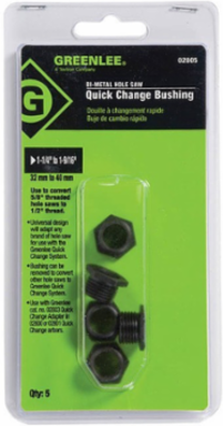 Bushing Set for 1-1/4 to 1-9/16 Inch Saws, 5 Pack