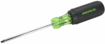 Heavy Duty Square-Recess Tip Driver #1 x 4 Inch, Chrome Plated, Soft Grip