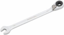 1/4 Inch Combination Ratcheting Wrench, Polished Chrome Finish, 5-5/16 Inch Length