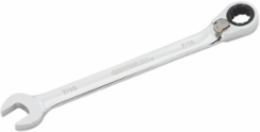 Combination Ratcheting Wrench 7/16 Inch, 6-1/2 Inch Length, Polished Chrome Finish