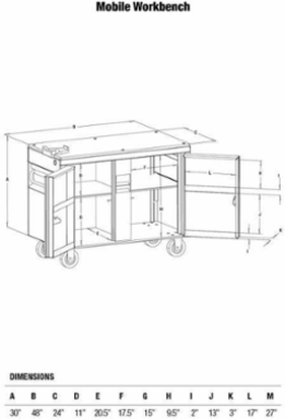Mobile Workbench Cabinet