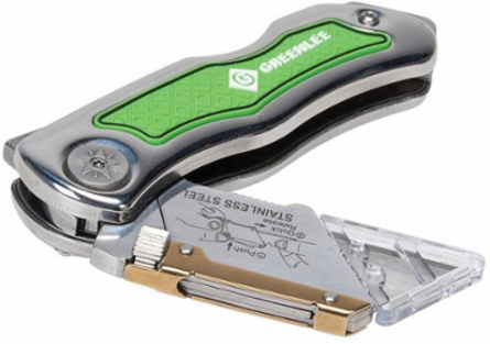 Folding Utility Knife with 8.9 Inch Length and Retractable Serrated Blade