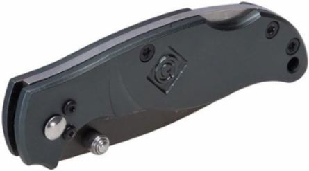 Titanium-Coated Folding Pocket Knife, 2.25 Inch Serrated Blade, Aluminum Handle