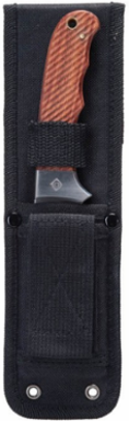 Hawkbill Fixed Blade Knife with 3 Inch Blade, Rosewood Handle and Nylon Sheath