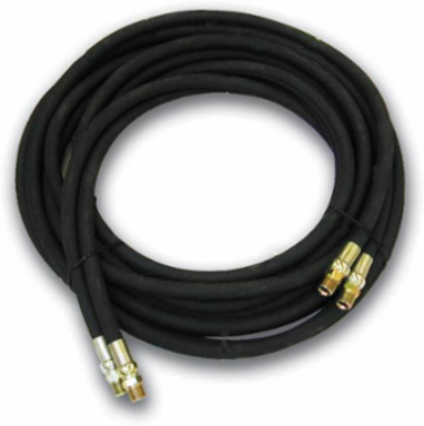 1/2 Inch x 25 Foot Wire Braid Hose, 2250 PSI Working Pressure, Steel Braid, NPTF Male Fittings