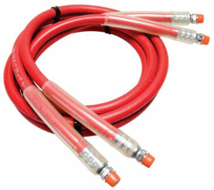 Non-Conductive Rubber Utility Hose 3/8 Inch ID x 8 Foot, 2250 PSI