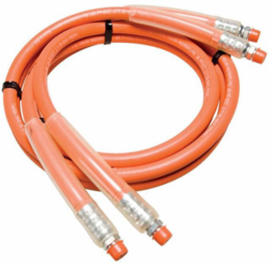 Non-Conductive Rubber Utility Hose 3/8 Inch ID x 10 FT, 2250 PSI Working Pressure