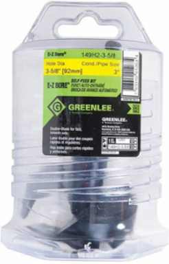 E-Z Bore® Self-Feed Bit 3-5/8 Inch, 6-1/4 Inch Length, Quick Change Shank