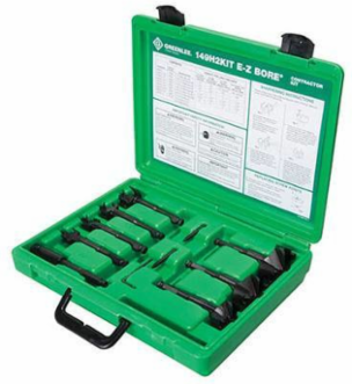 E-Z Bore Wood Boring Bit Set 1 Inch to 2-9/16 Inch with 7/16 Inch Hex Shank