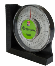 Large Protractor with Magnetic Base, Black Plastic, 0-90 Degree Marking