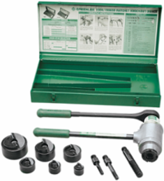 Heavy Duty Ratchet Knockout Driver with 16 Gauge Stainless Steel and Steel Case