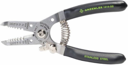 Stainless Steel Wire Stripper / Cutter, 6 Inch, 10-20 AWG Capacity, Manual Type