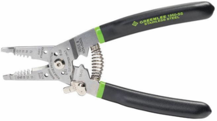 SS Wire Stripper 10-18 AWG, 7.5 Inch Overall Length, High Grade Stainless Steel