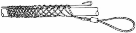 Split Mesh Rod Closing Slack Pulling Grip, 2400 Lb Capacity, 3.5 - 3.99 Inch Cable Size