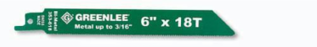 6 Inch Bi-Metal Reciprocating Saw Blade Pack of 5, 18 TPI, 0.350 Inch Thickness