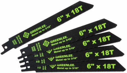 6 Inch Bi-Metal Reciprocating Saw Blade Pack of 5, 18 TPI, 0.350 Inch Thickness