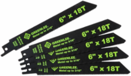 6 Inch Bi-Metal Reciprocating Saw Blade Pack of 5, 18 TPI, 0.350 Inch Thickness