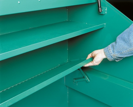Slant Top Storage Box 36 Inch Height, 48 Inch Width, 30 Inch Depth, 16 Gauge Steel