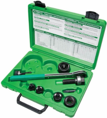 Standard Round Metric Punch Set ISO 16-40, Includes Plastic Case & Step Bit