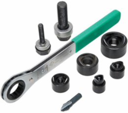 Standard Round Metric Punch Set ISO 16-40, Includes Plastic Case & Step Bit