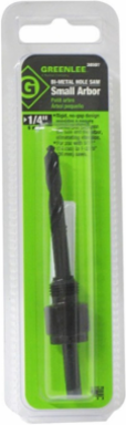 Small Hole Saw Arbor 9/16 - 1-3/16 Inch, High Speed Steel Pilot Drill, 1/4 Inch Chuck Size