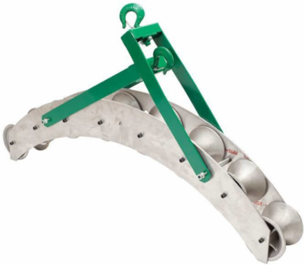 36 Inch Conveyor Sheave with 8 Wheels, 4000 Lb Capacity, Aluminum Frame