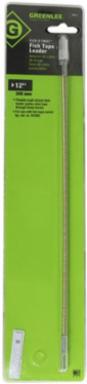 1 Inch Flexible Fish Tape Leader, 12 Inch Length, Steel Material