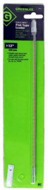 1 Inch Flexible Fish Tape Leader, 12 Inch Length, Steel Material