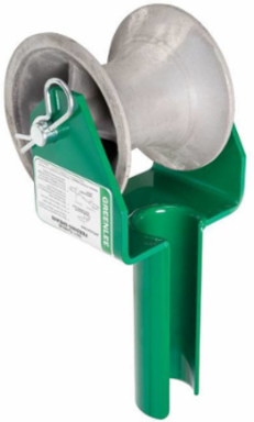Cable Pulling Feeding Sheave for 2-1/2 Inch Conduit, 5 Inch Wide Alloy Sheave